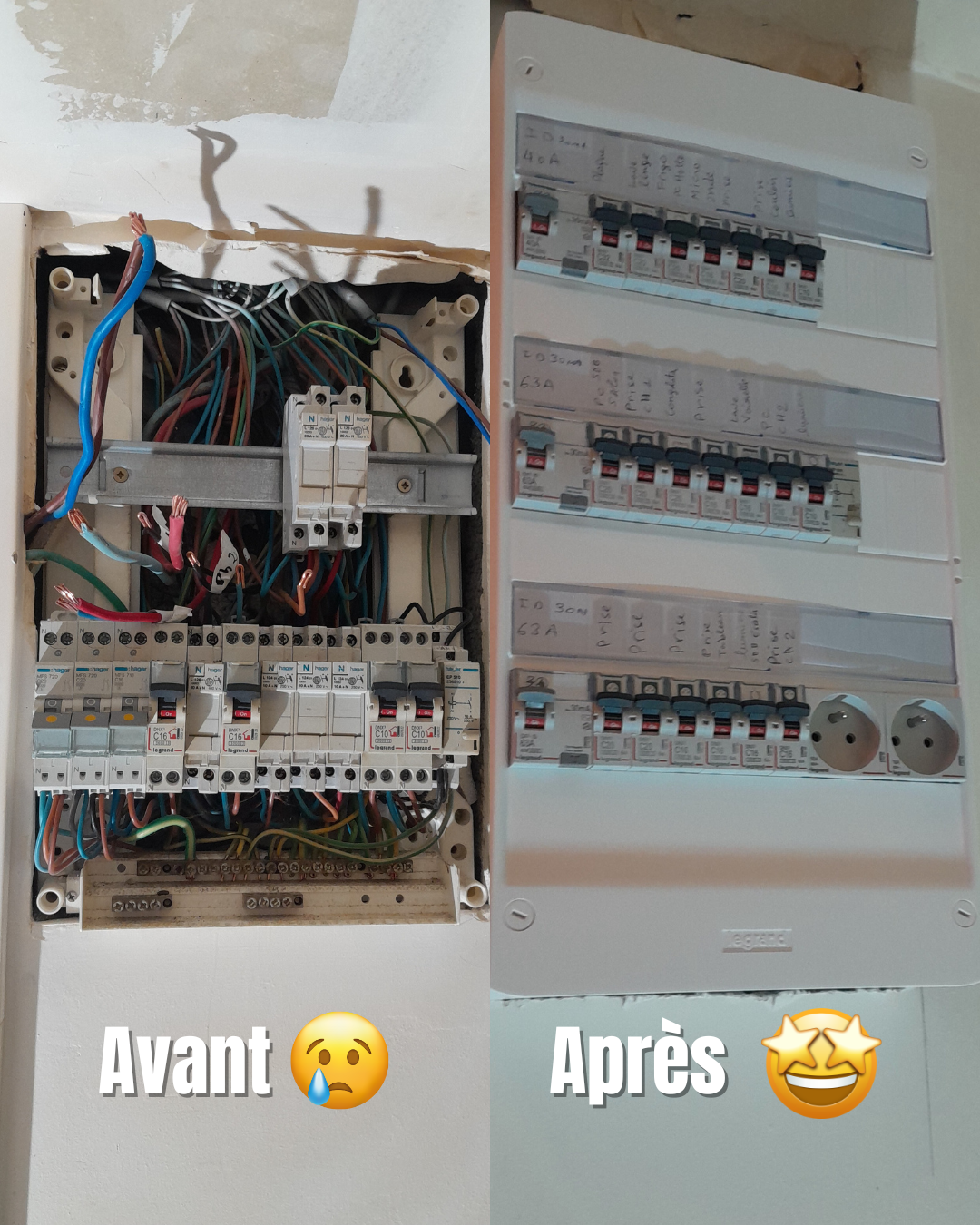 Travaux depannages electricien